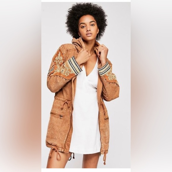 Free People Jackets & Blazers - Free people size M Golden quills jacket